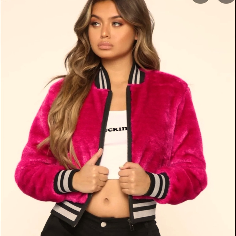 Fashion Nova Fur Bomber Jacket